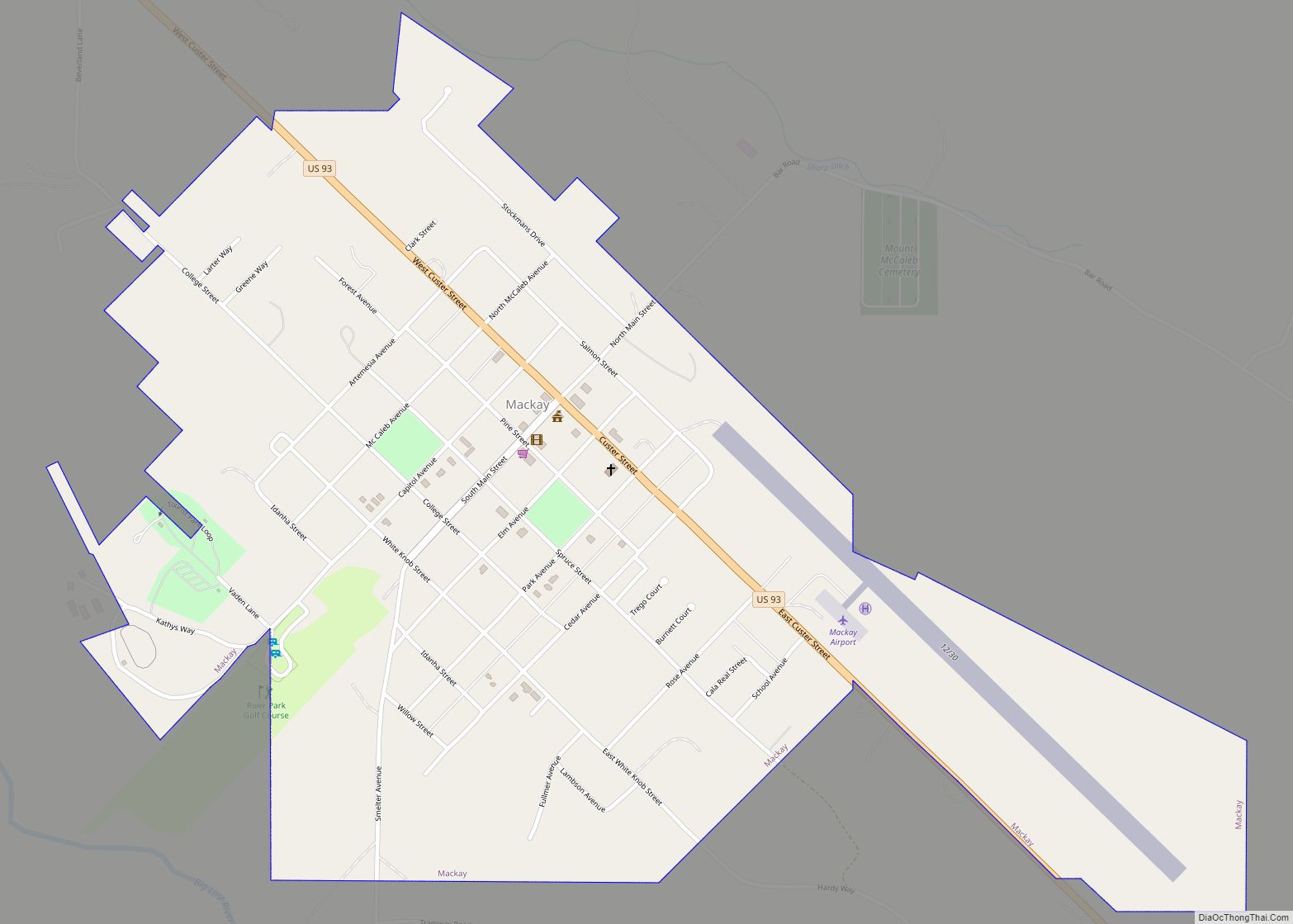 Map of Mackay city