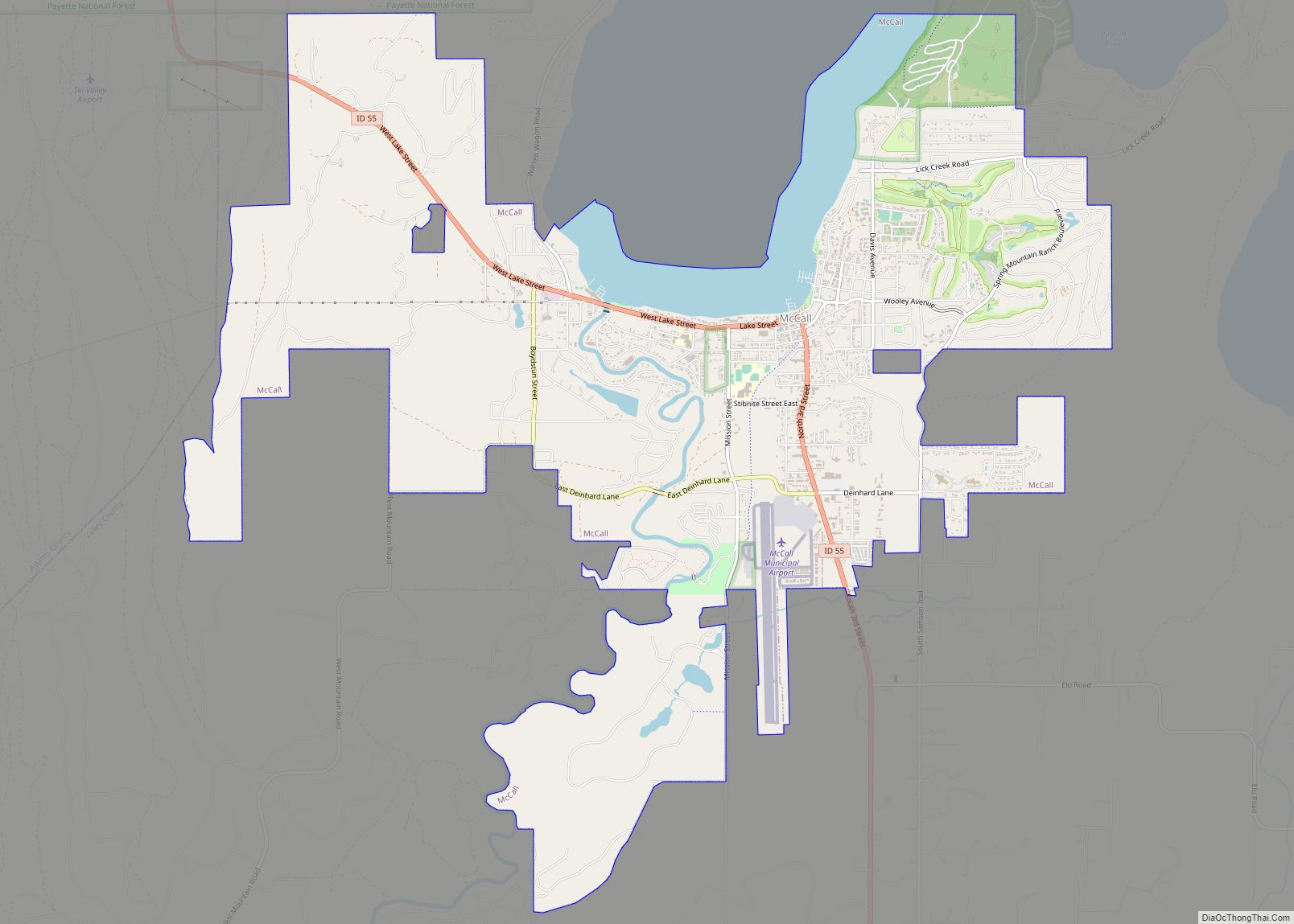 Map of McCall city