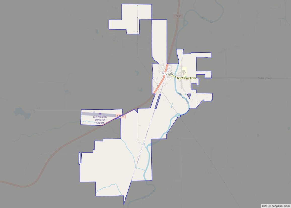 Map of Midvale city