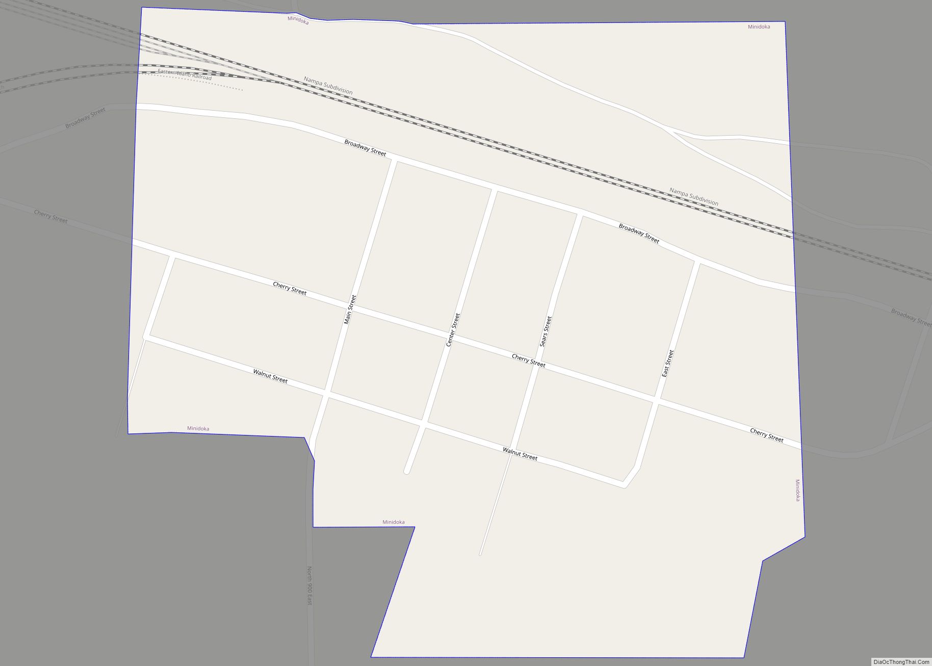 Map of Minidoka city