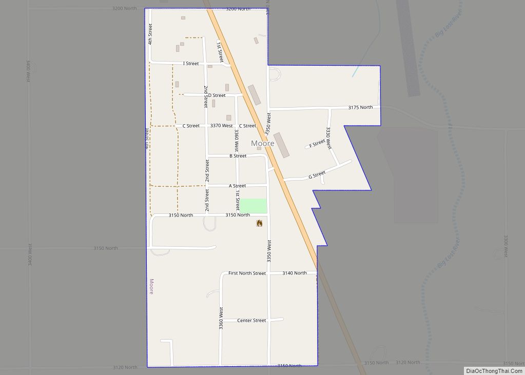 Map of Moore city