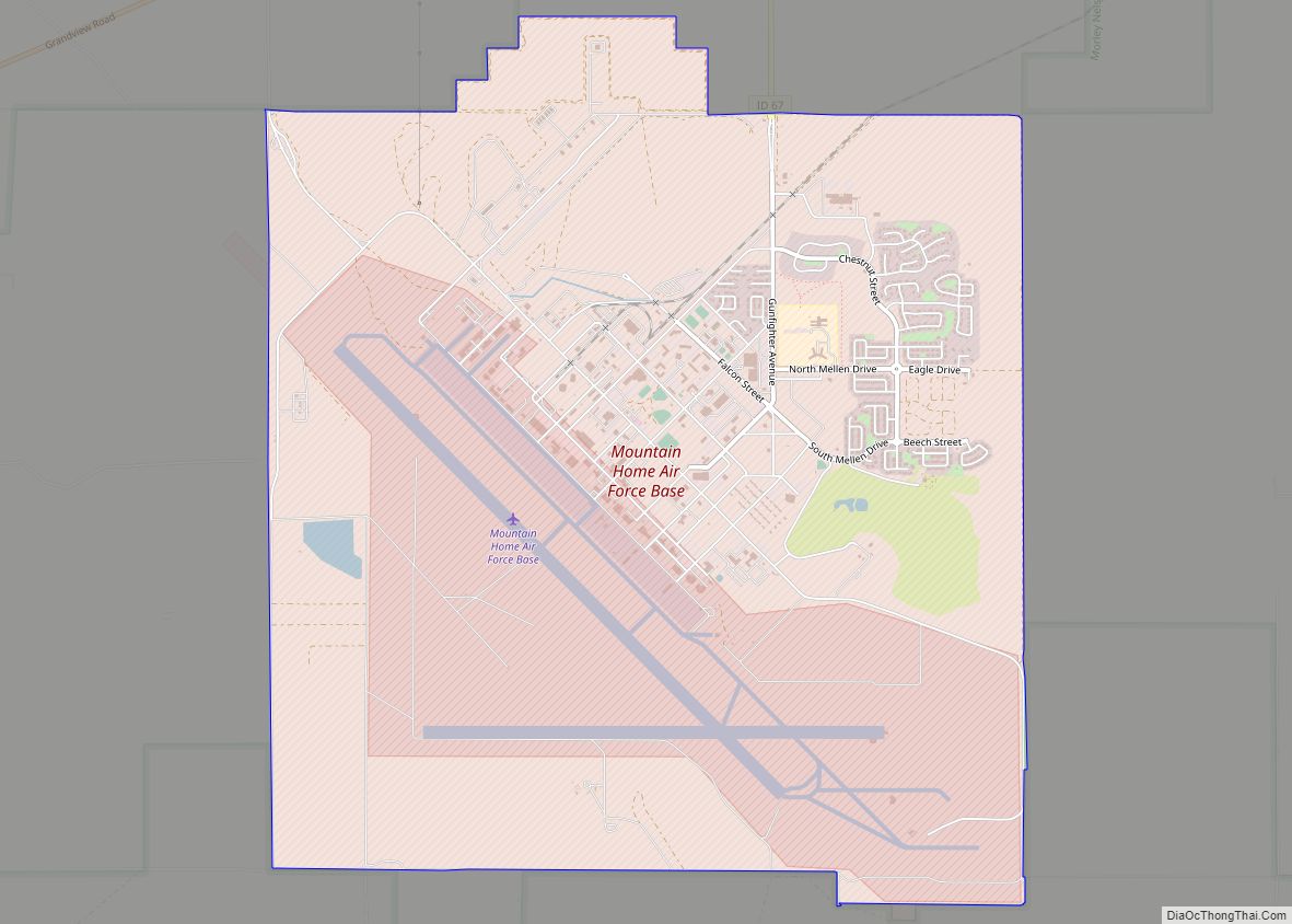Map of Mountain Home AFB CDP