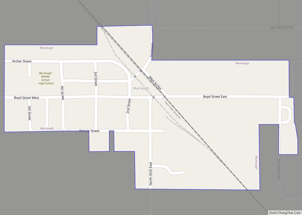 Map of Murtaugh city