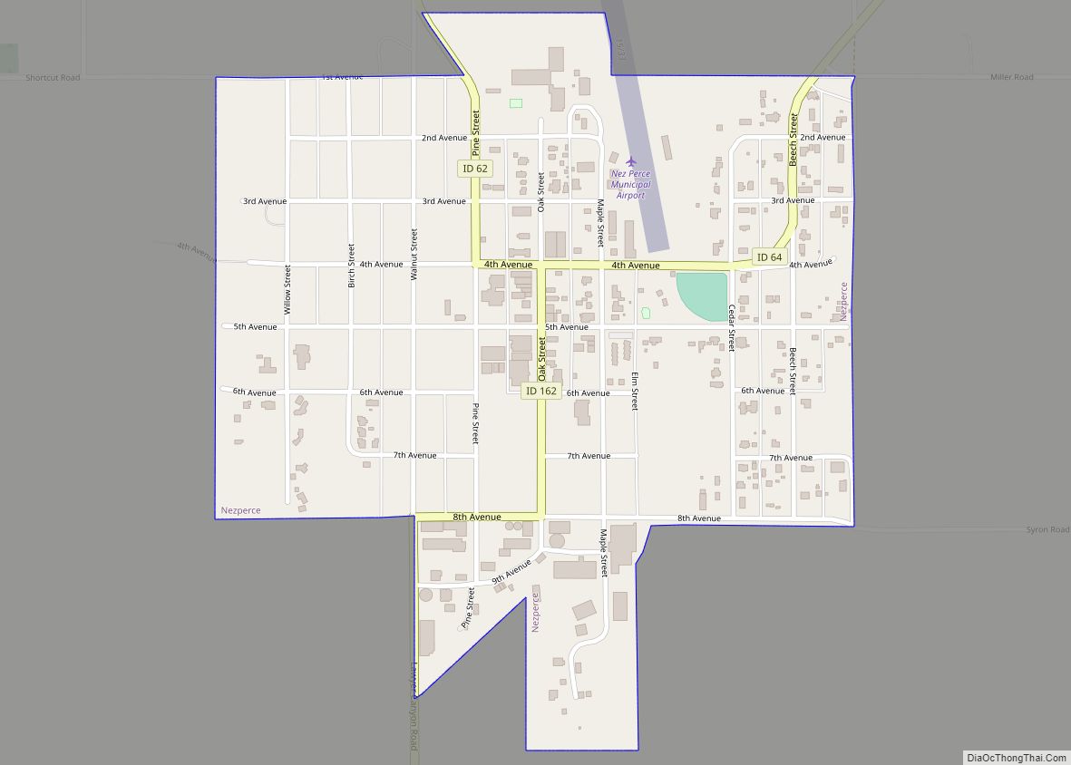 Map of Nezperce city