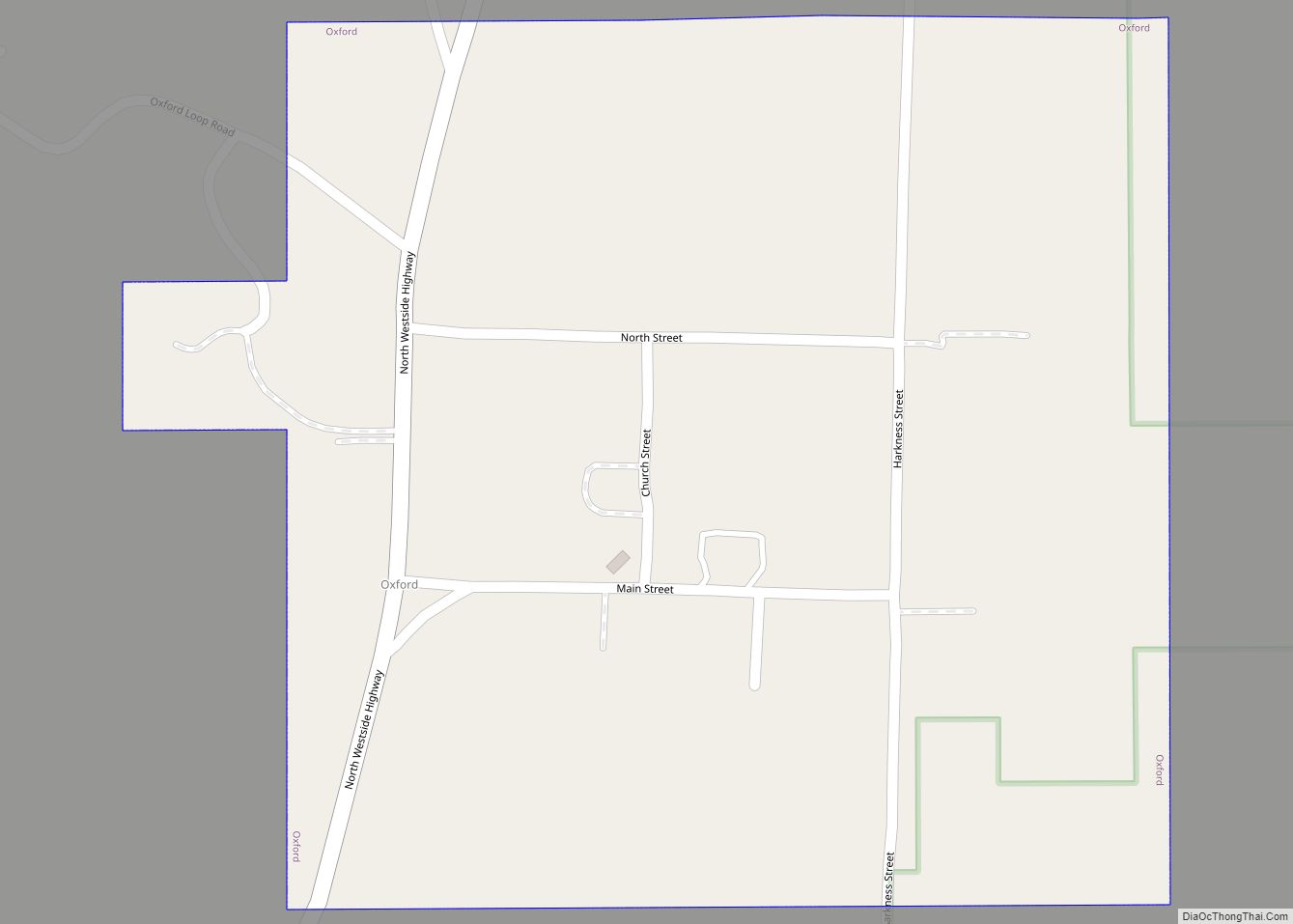 Map of Oxford city, Idaho
