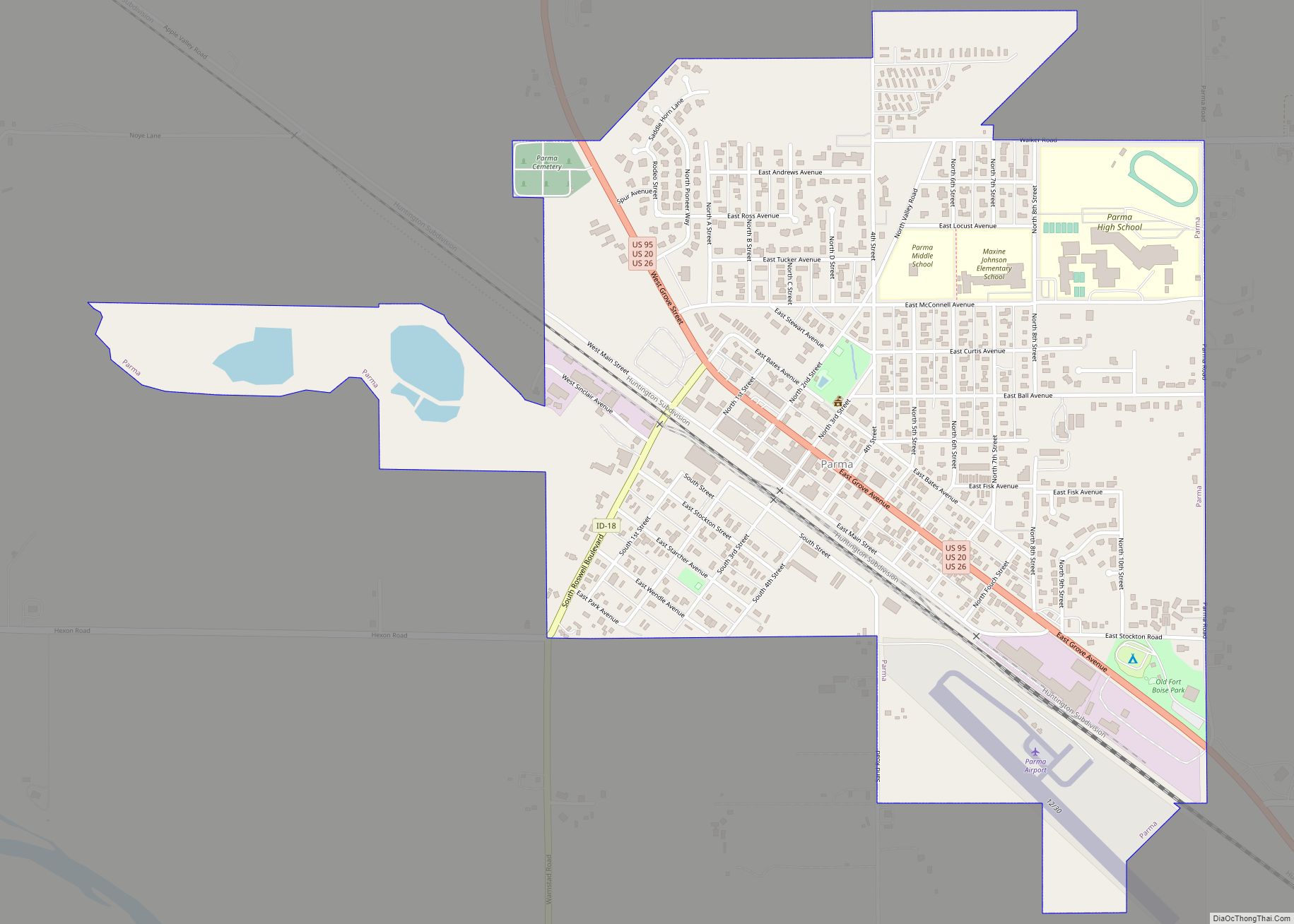 Map of Parma city