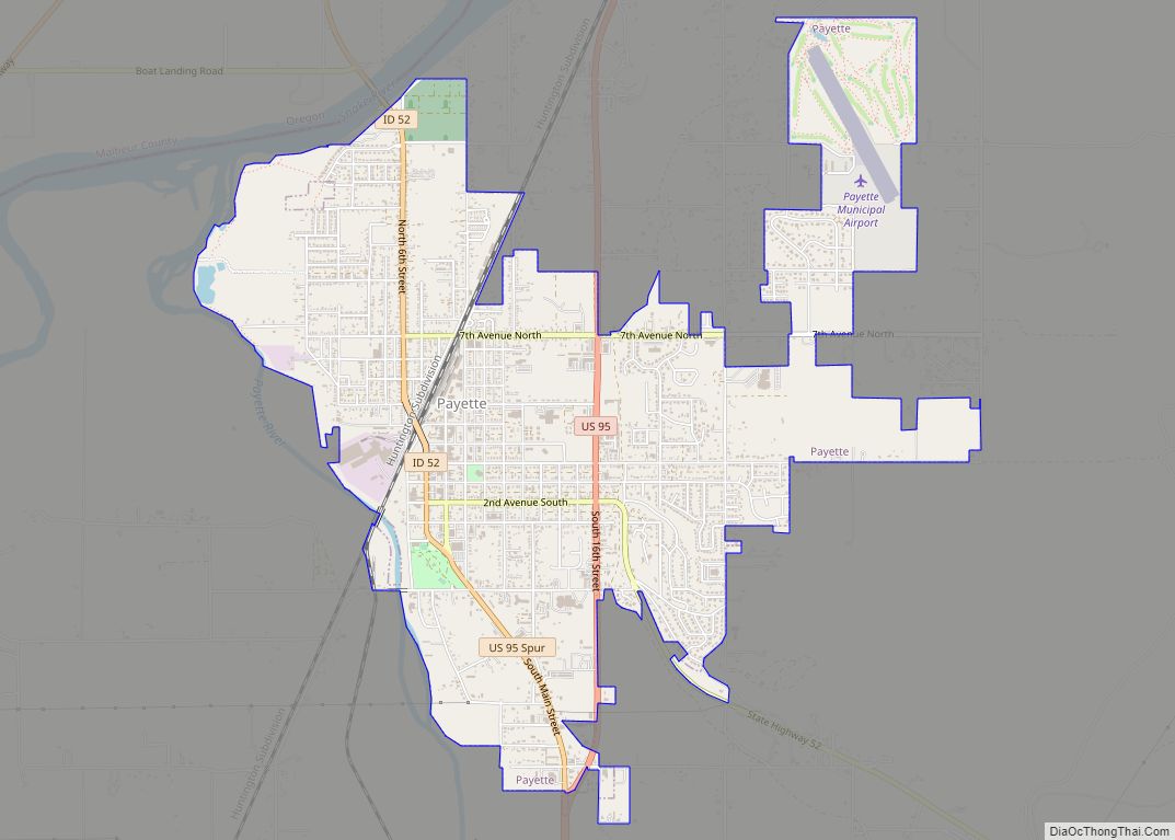 Map of Payette city