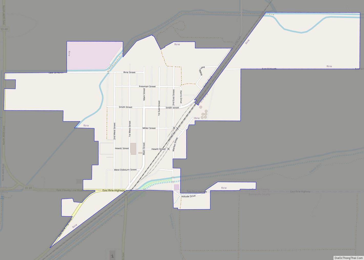 Map of Ririe city