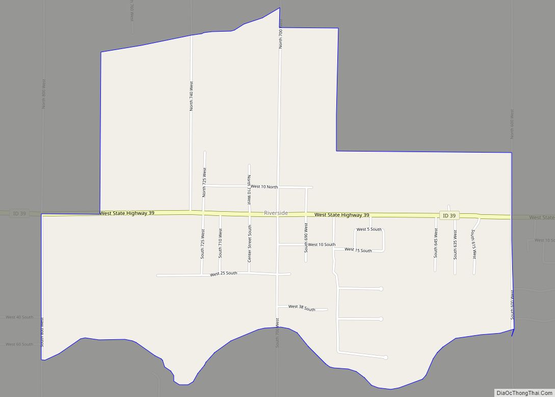 Map of Riverside CDP, Idaho