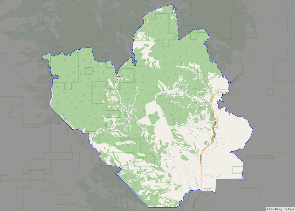 Map of Robie Creek CDP