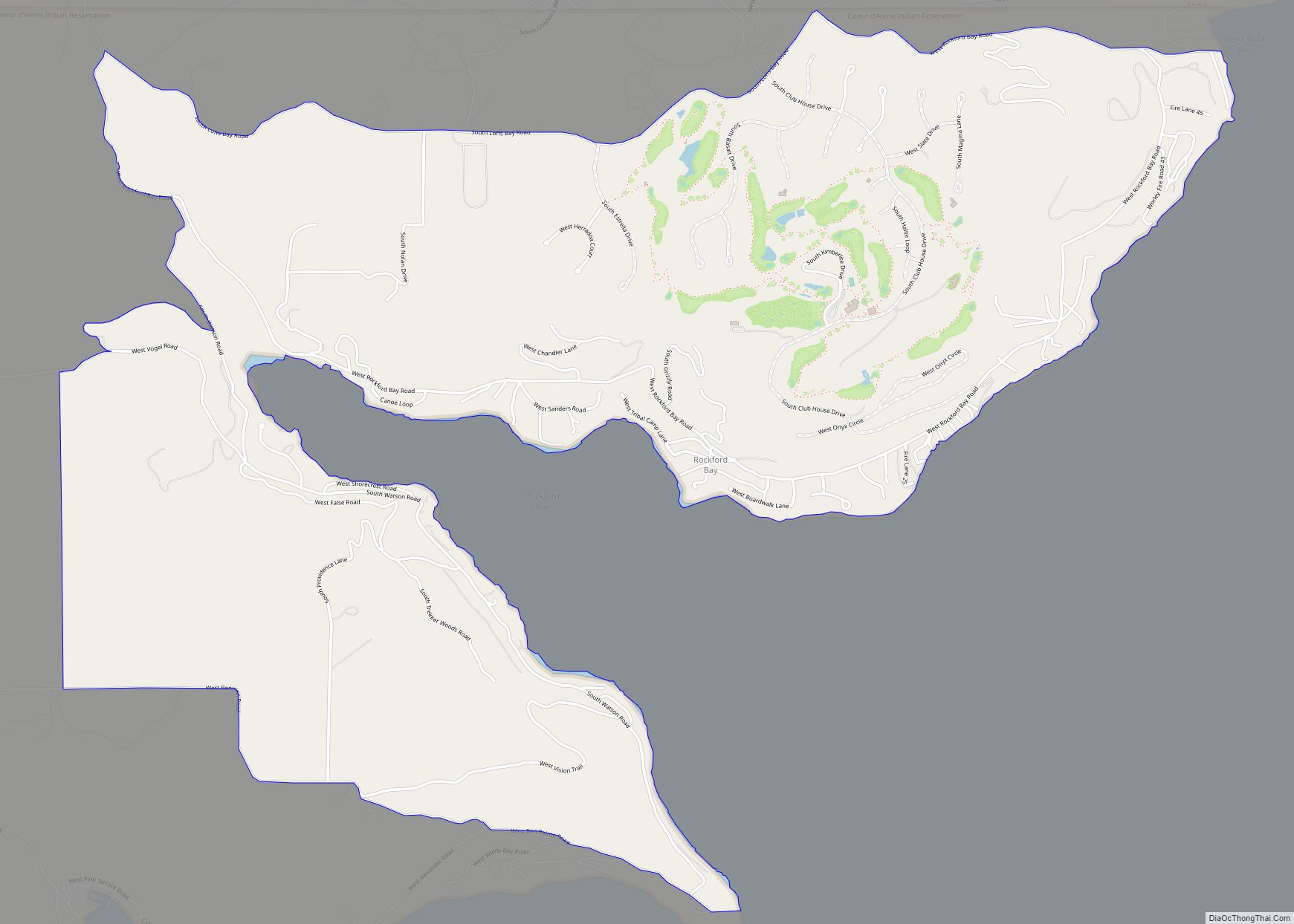 Map of Rockford Bay CDP