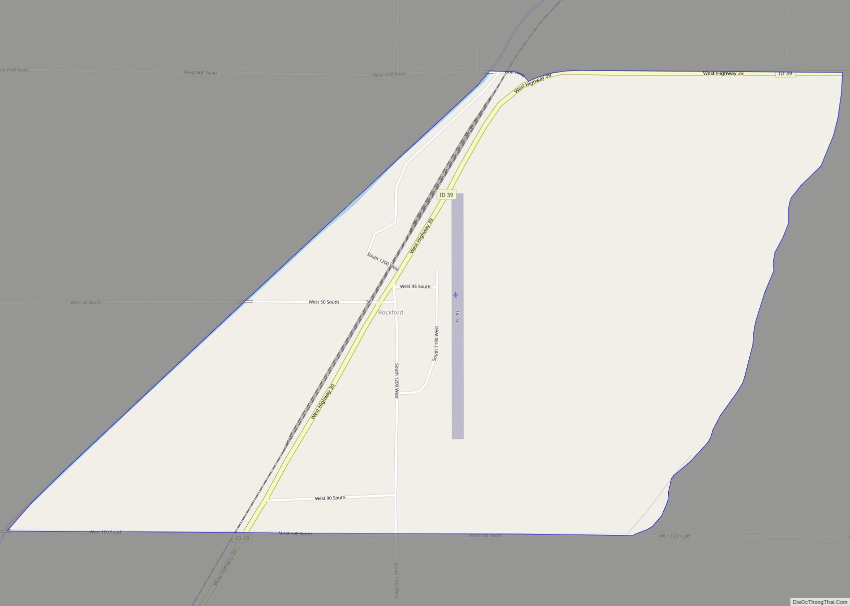 Map of Rockford CDP, Idaho