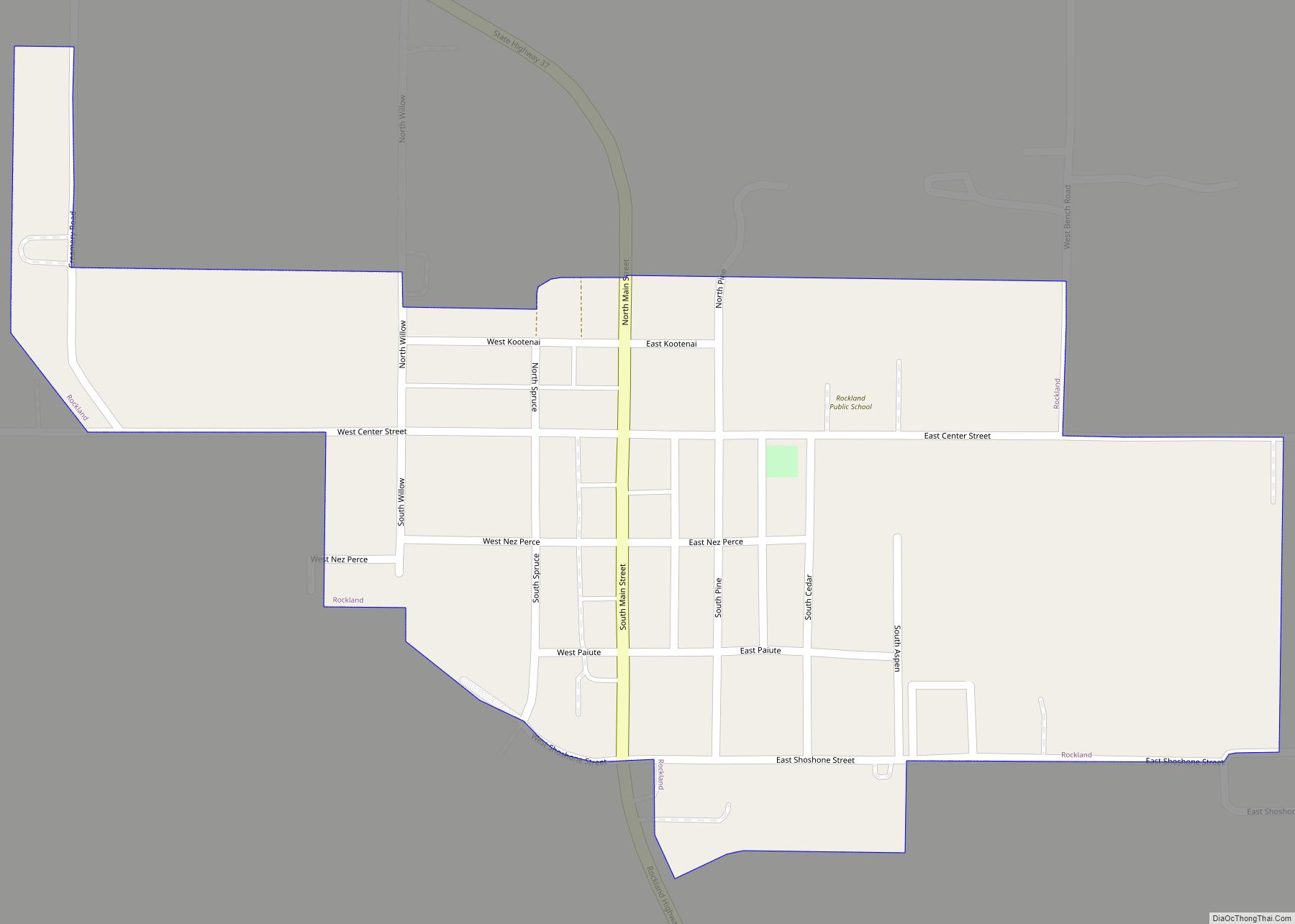 Map of Rockland city