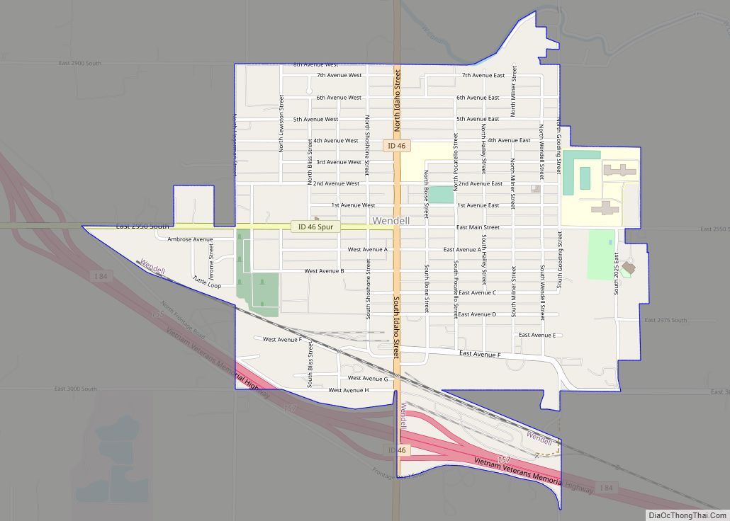 Map of Wendell city
