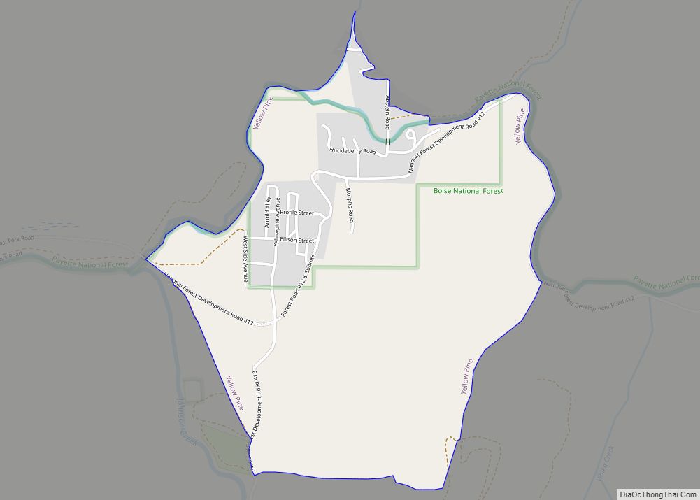 Map of Yellow Pine CDP