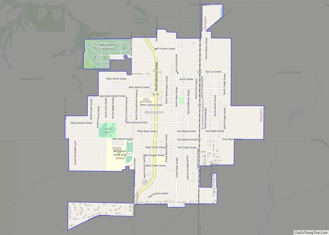 Map of Abingdon city