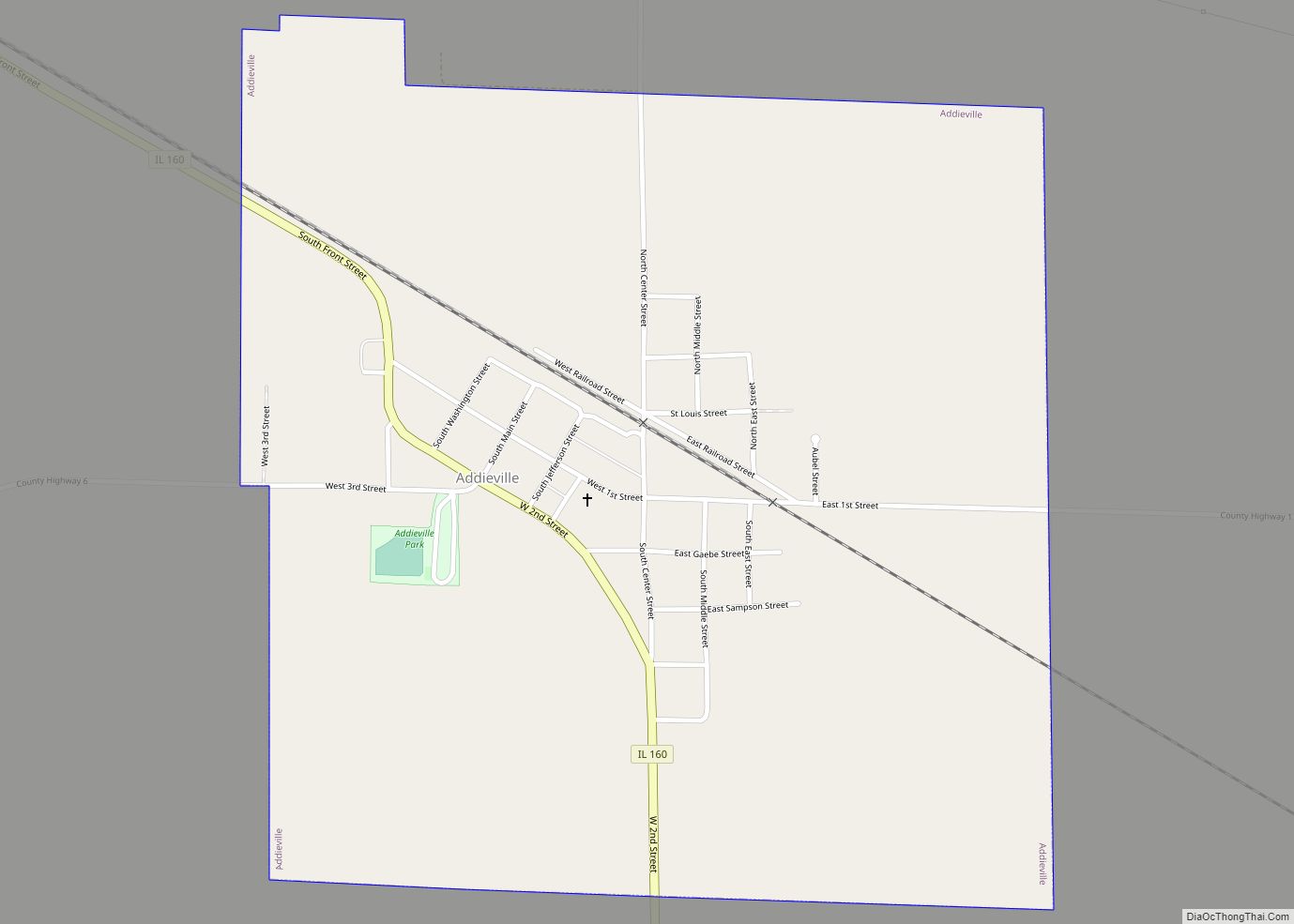 Map of Addieville village