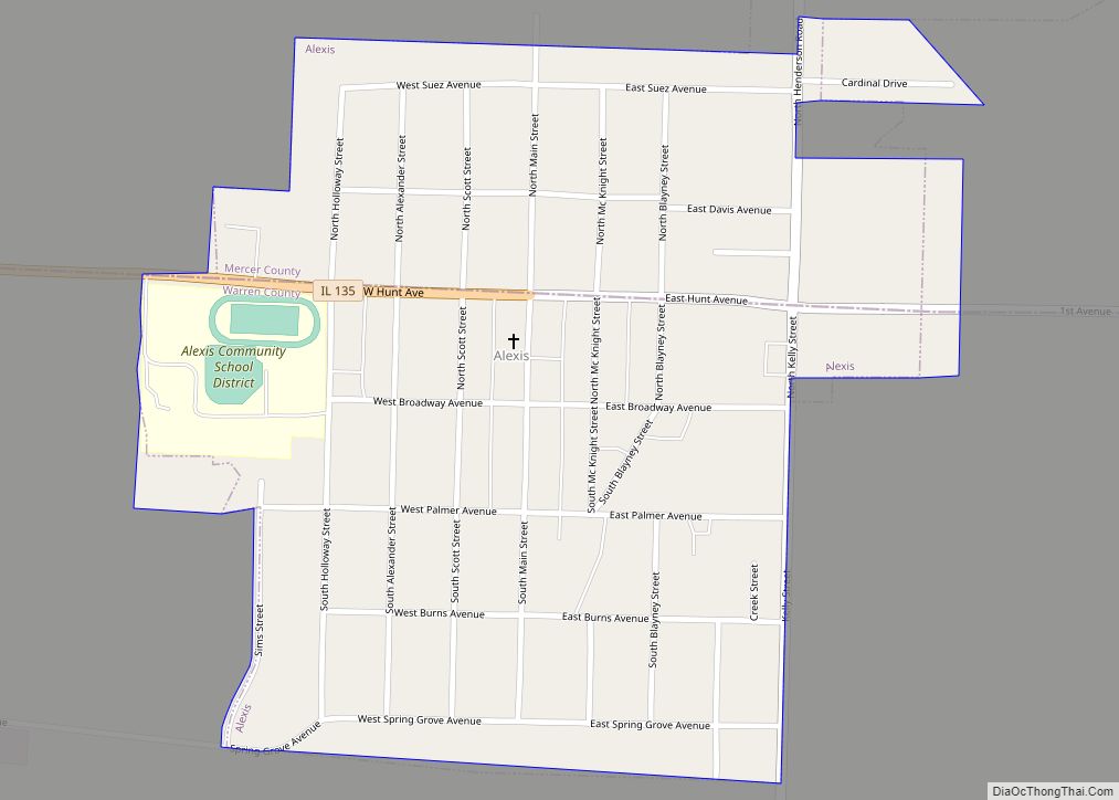Map of Alexis village