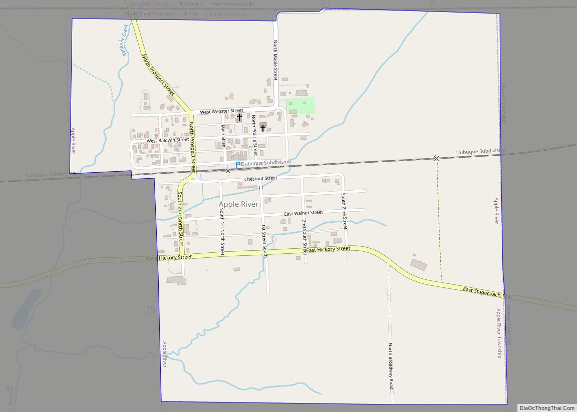 Map of Apple River village