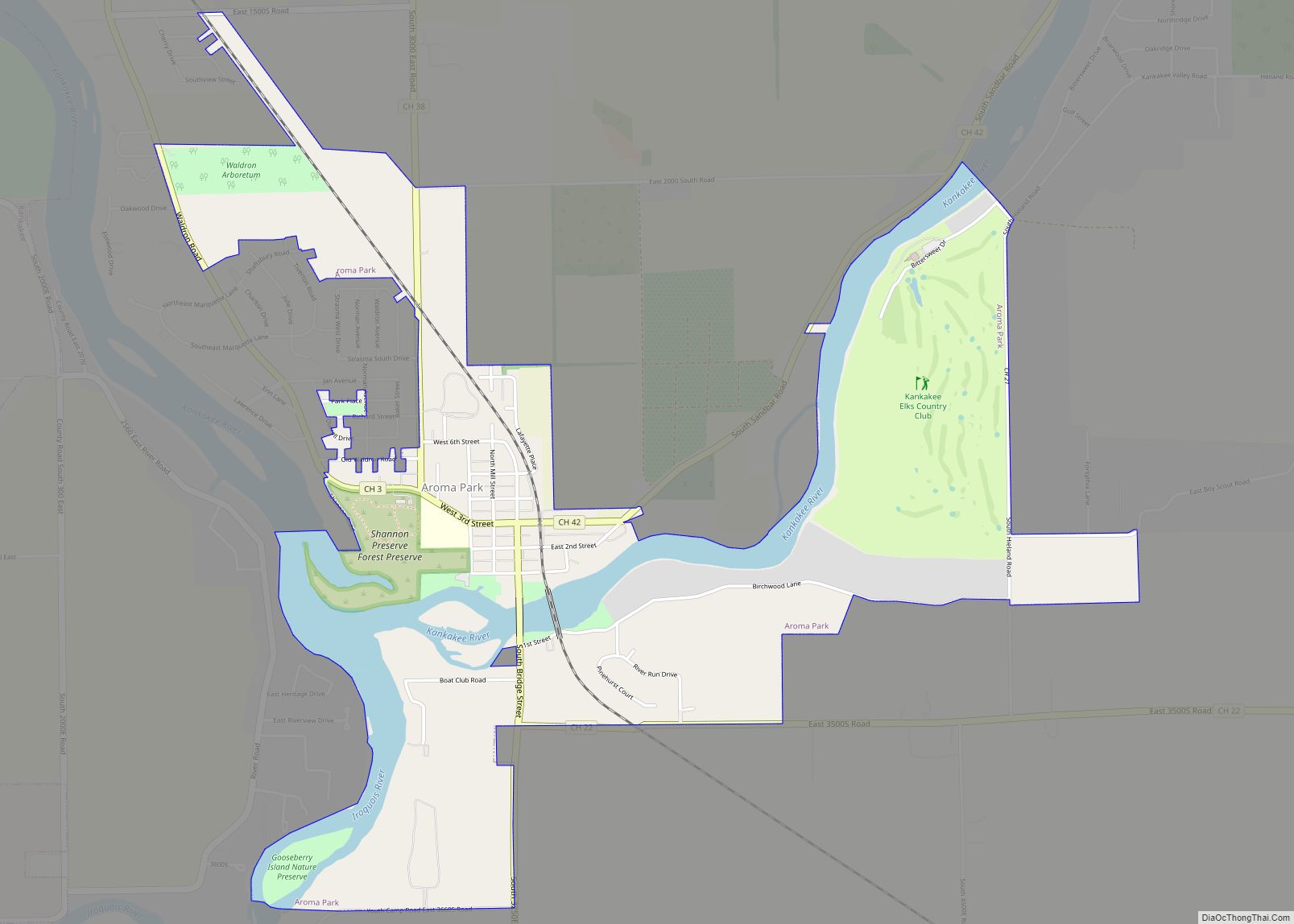Map of Aroma Park village
