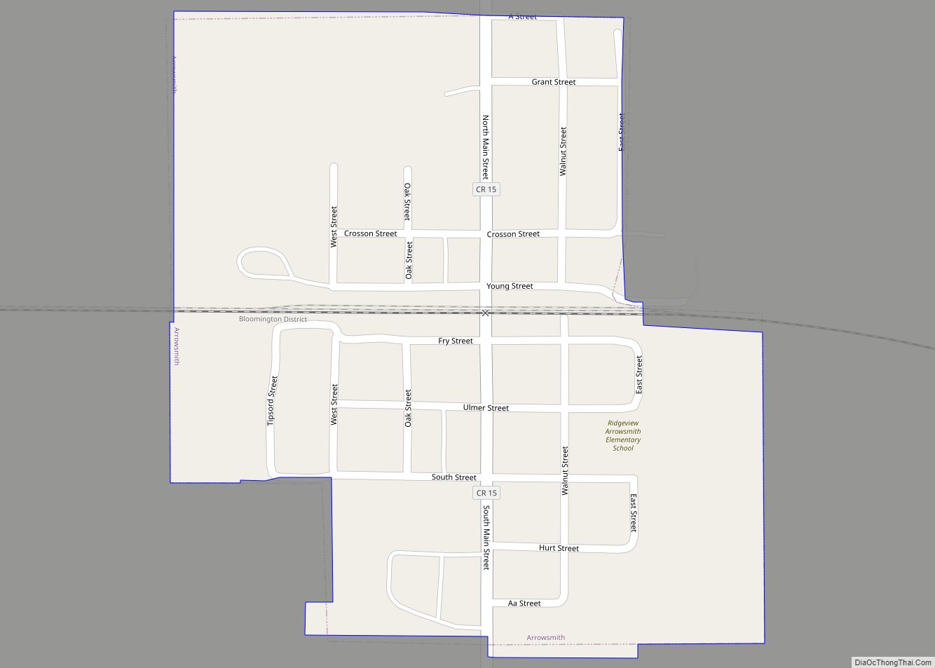 Map of Arrowsmith village