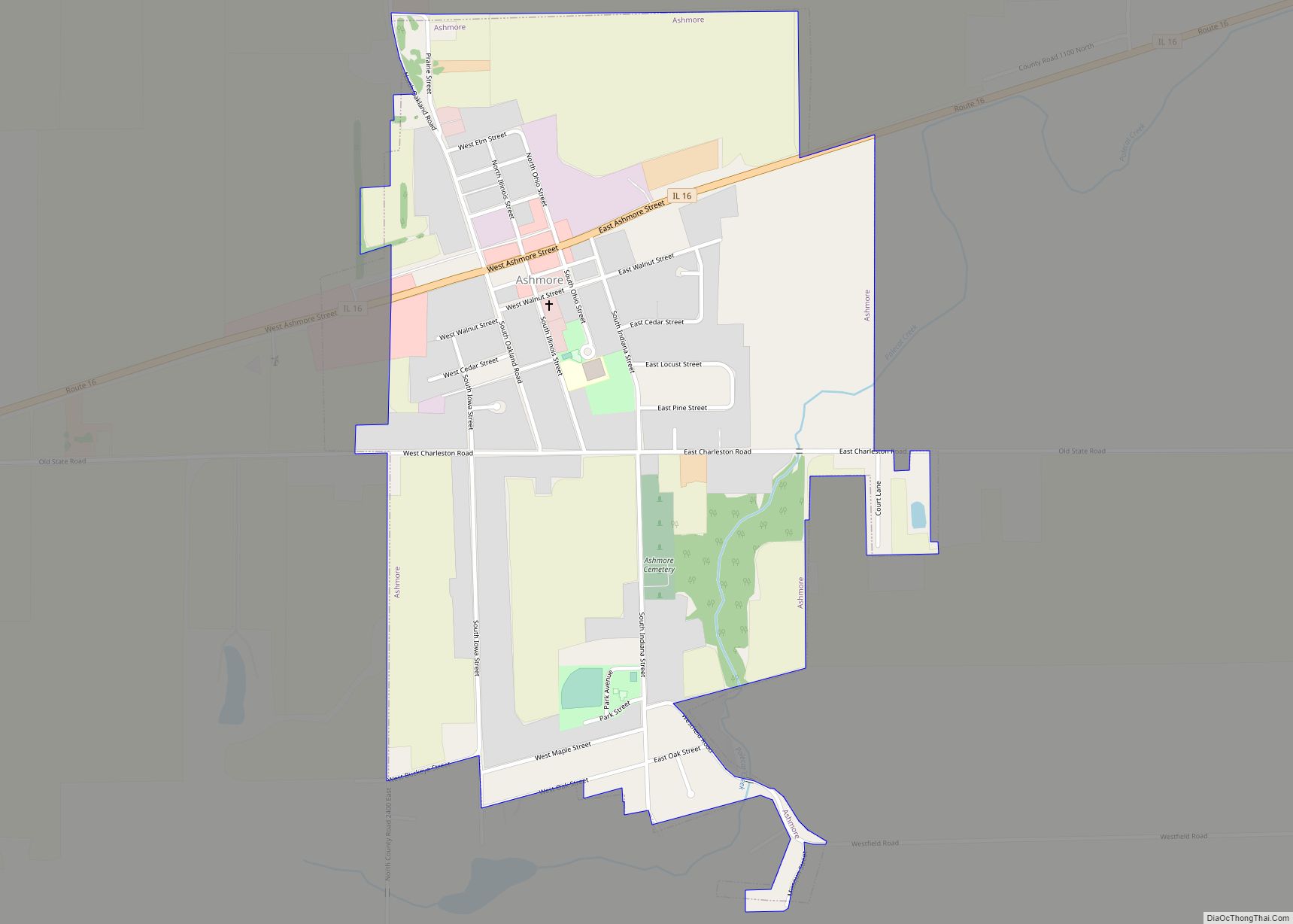 Map of Ashmore village