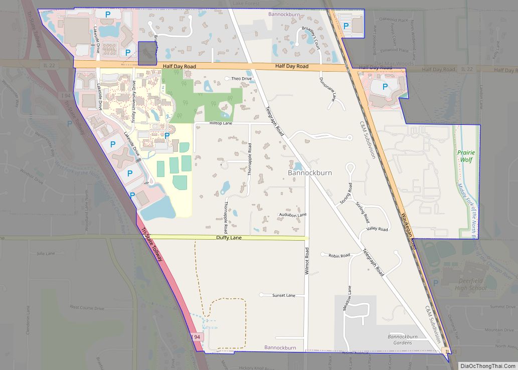 Map of Bannockburn village