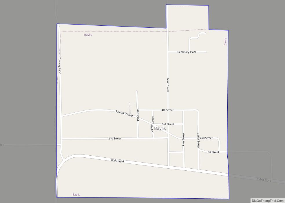 Map of Baylis village