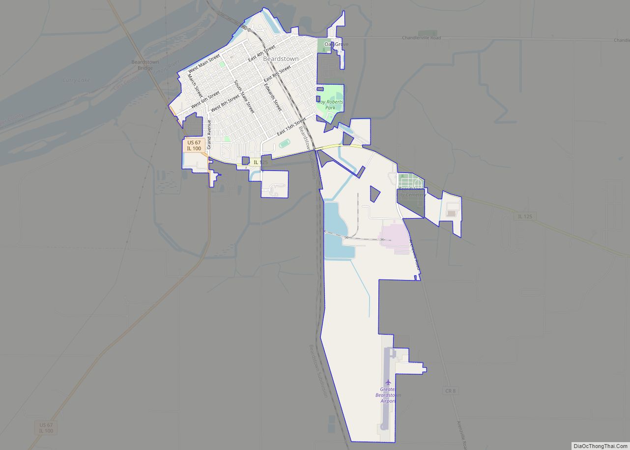 Map of Beardstown city