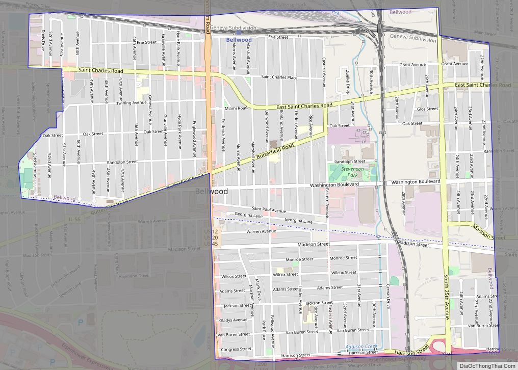 Map of Bellwood village