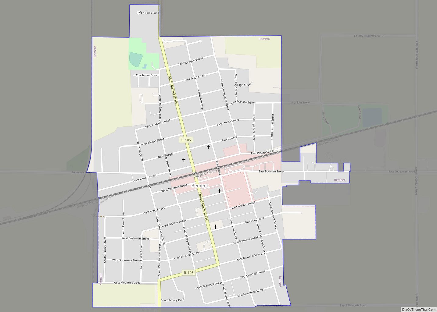 Map of Bement village