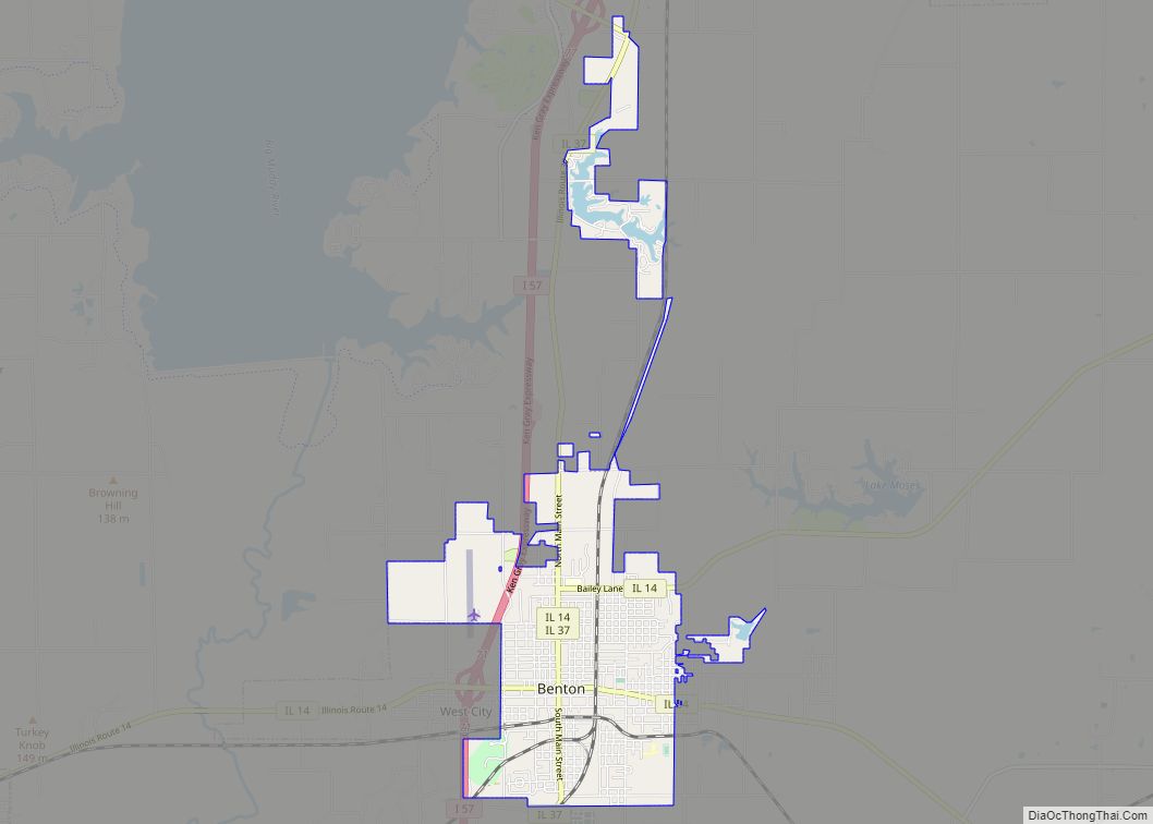 Map of Benton city, Illinois