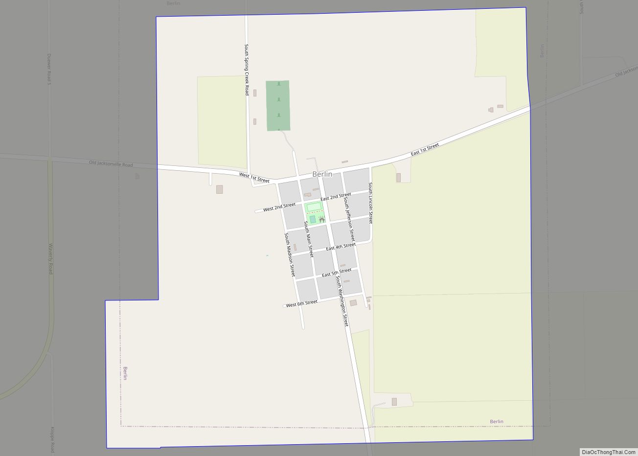 Map of Berlin village, Illinois