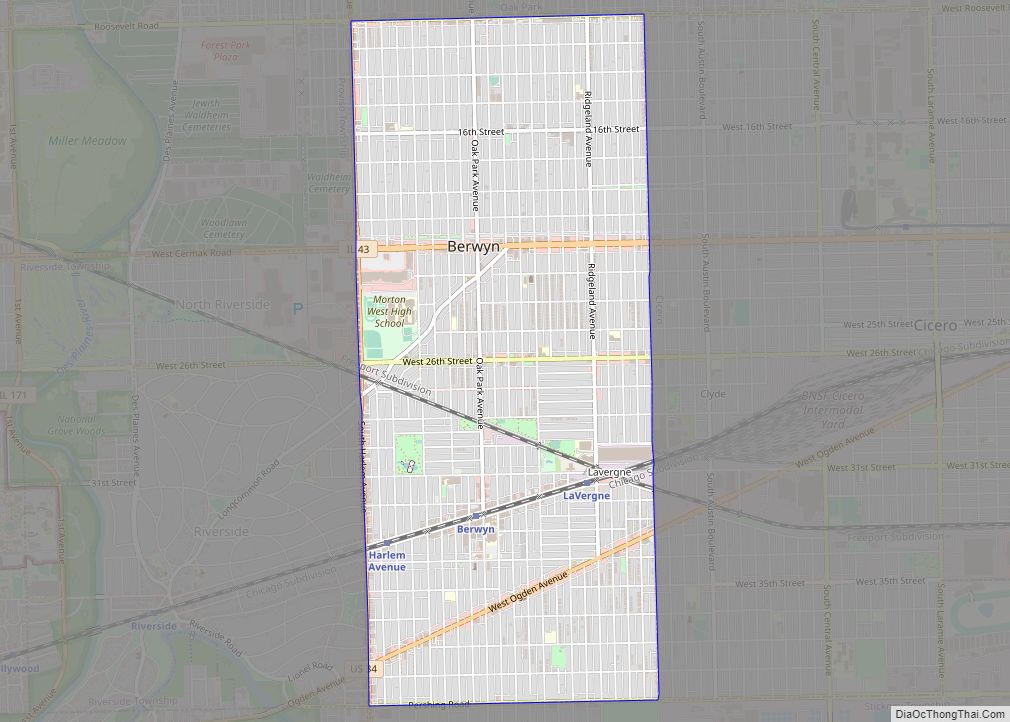 Berwyn ở đâu? Bản đồ thành phố Berwyn, Illinois - Địa Ốc Thông Thái