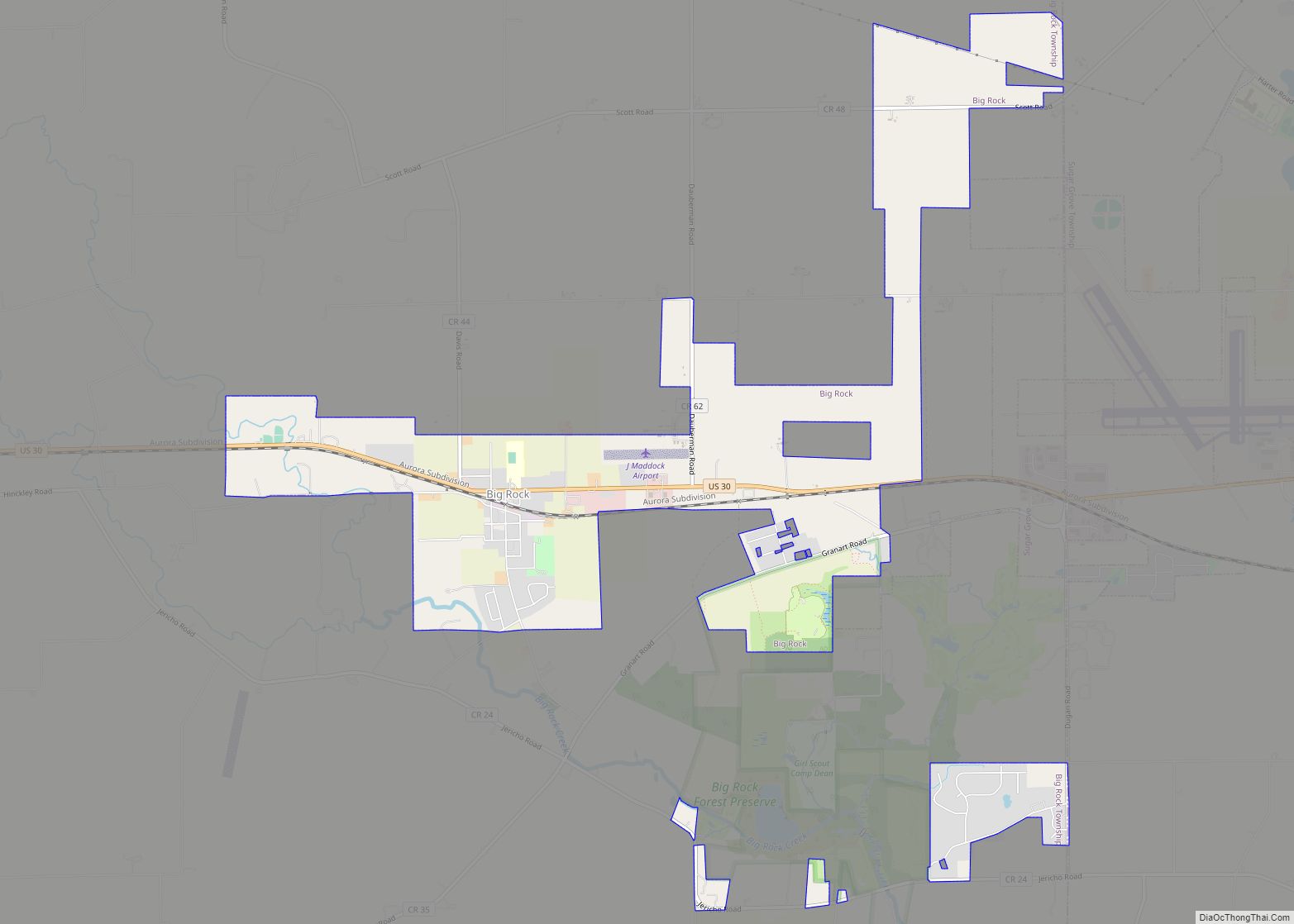 Map of Big Rock village