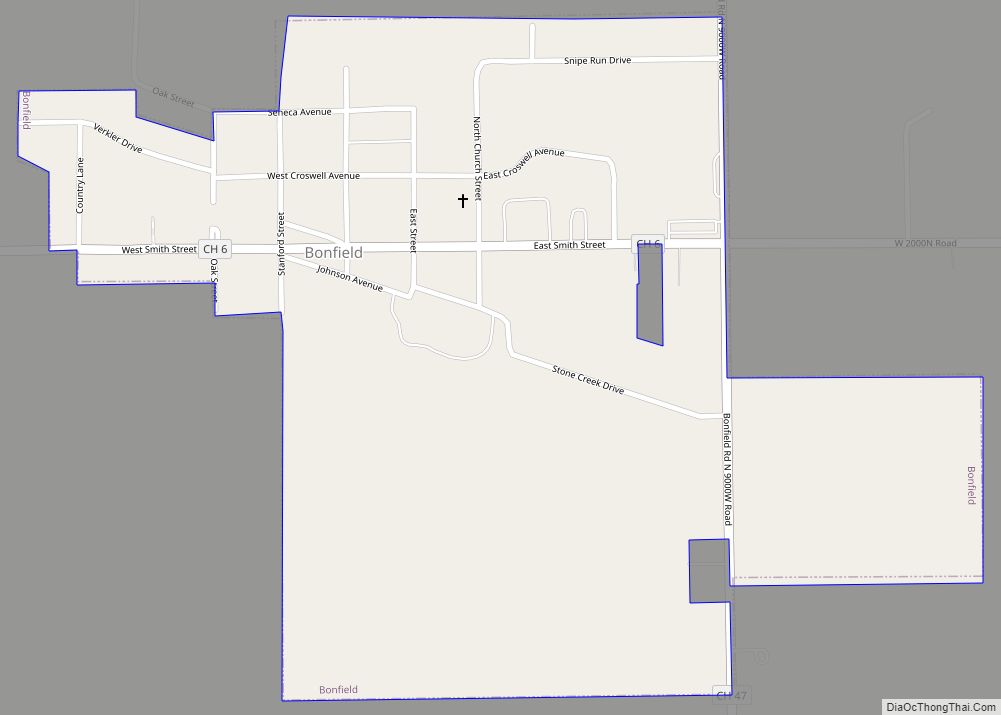 Map of Bonfield village