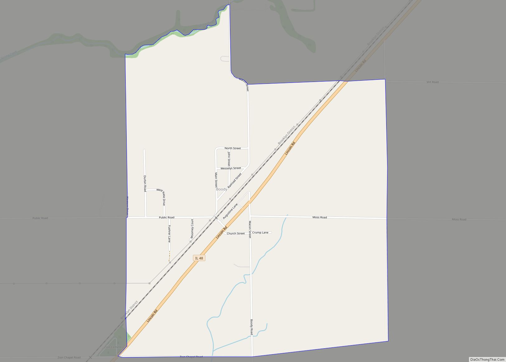 Map of Boody CDP