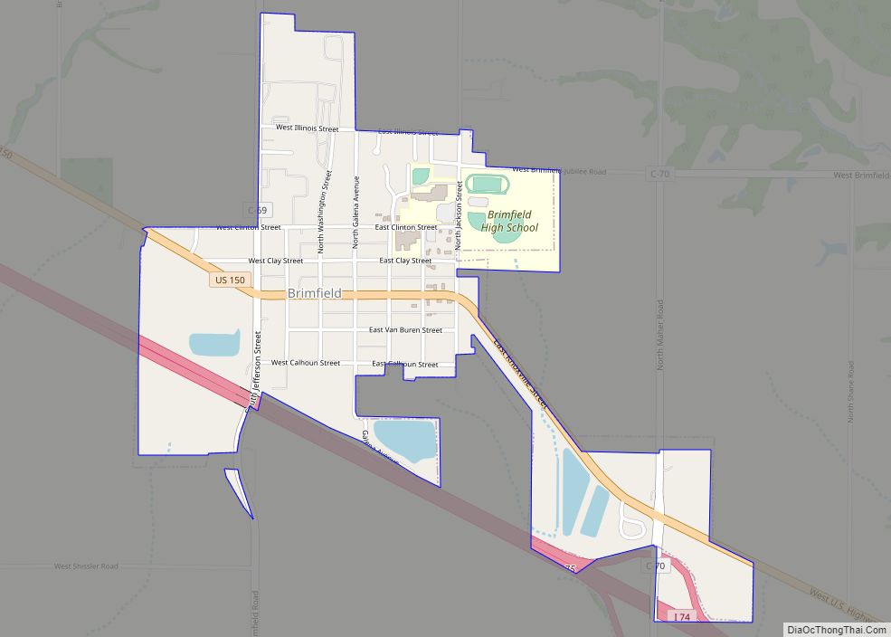 Map of Brimfield village