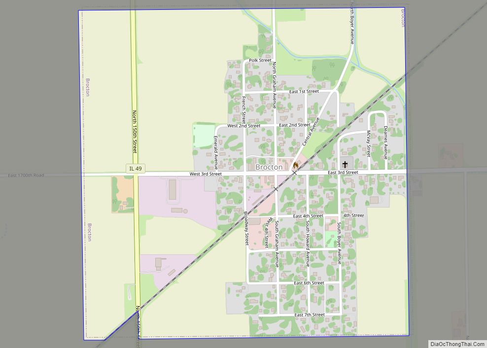 Map of Brocton village