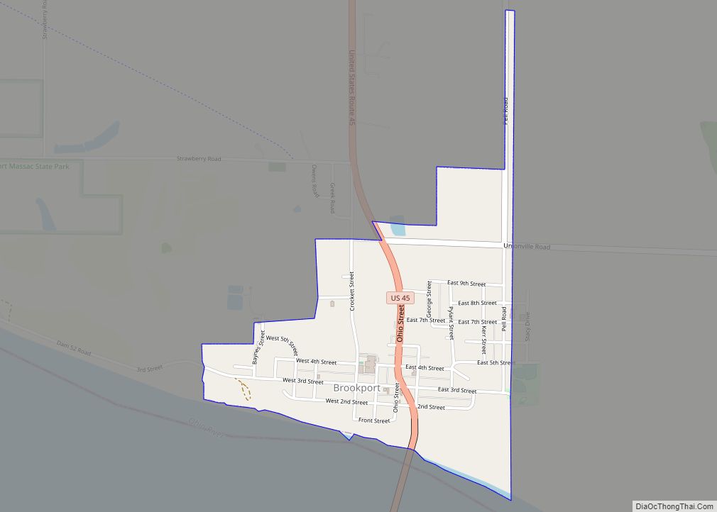 Map of Brookport city