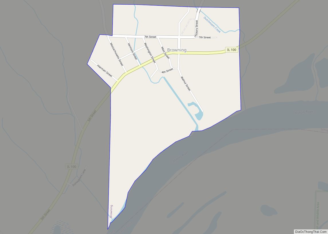 Map of Browning village, Illinois