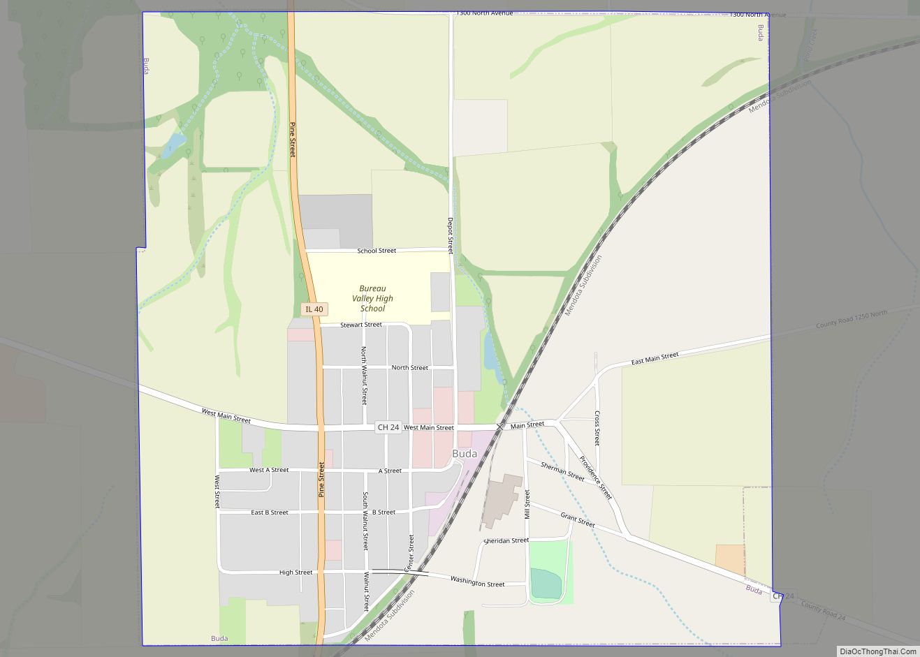 Map of Buda village