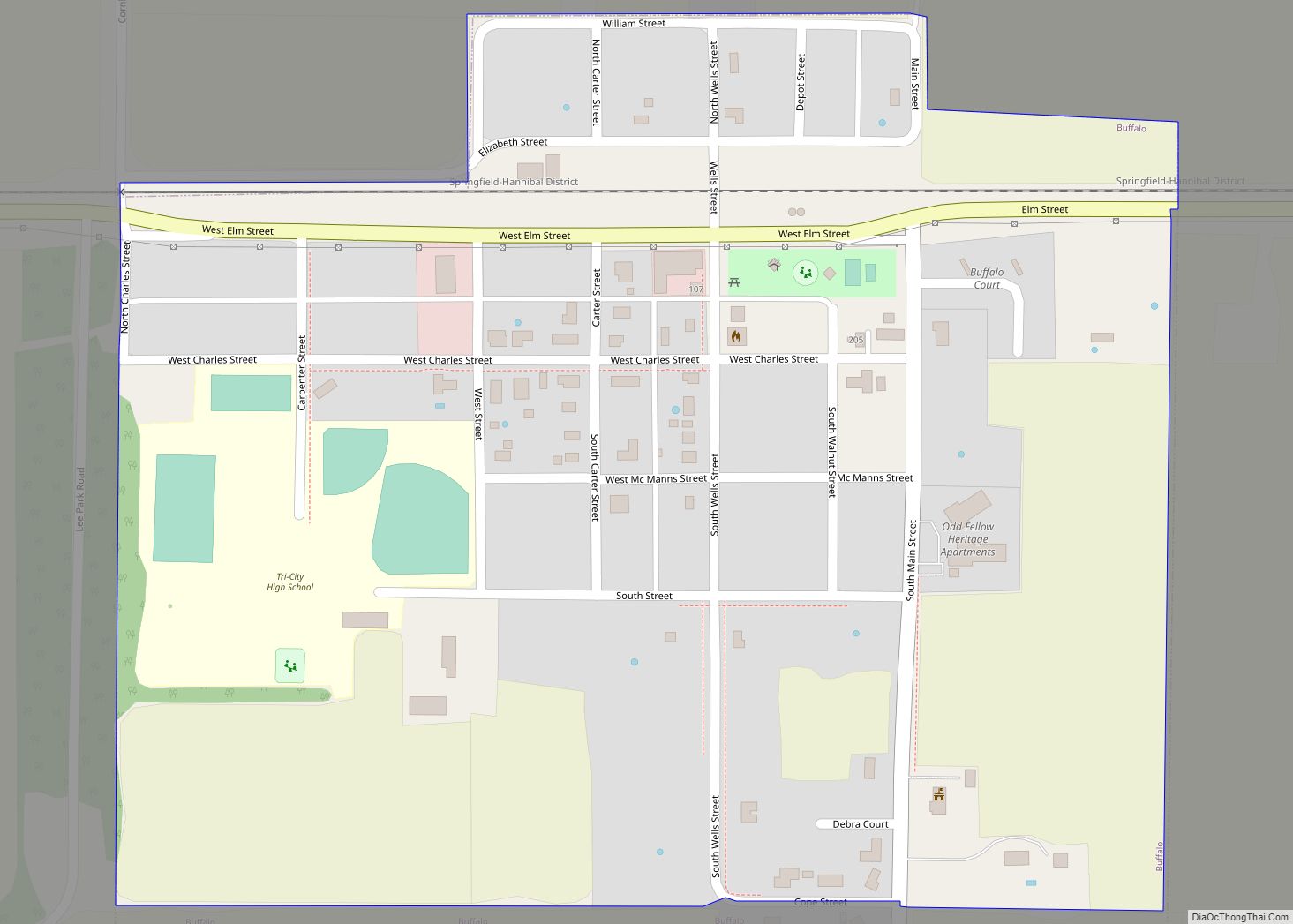 Map of Buffalo village, Illinois