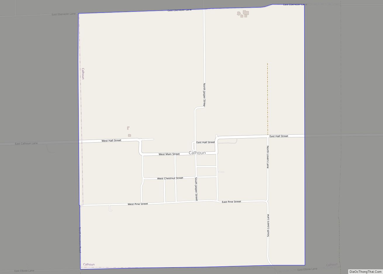 Map of Calhoun village, Illinois