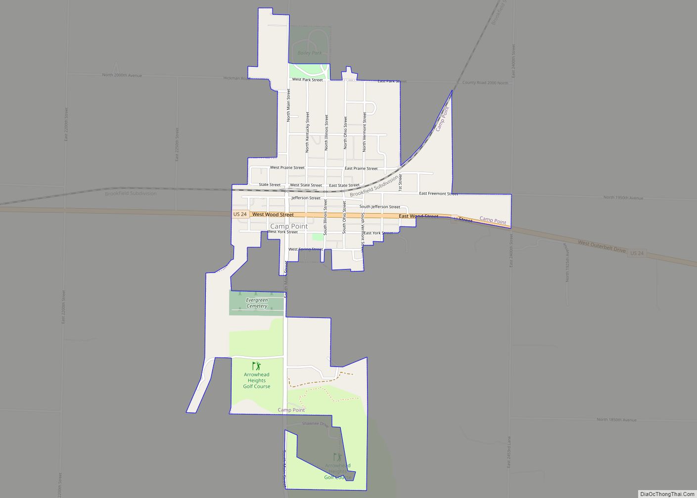 Map of Camp Point village