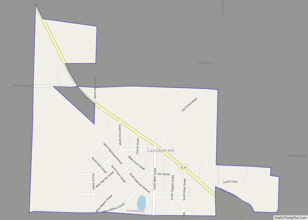 Map of Campbell Hill village