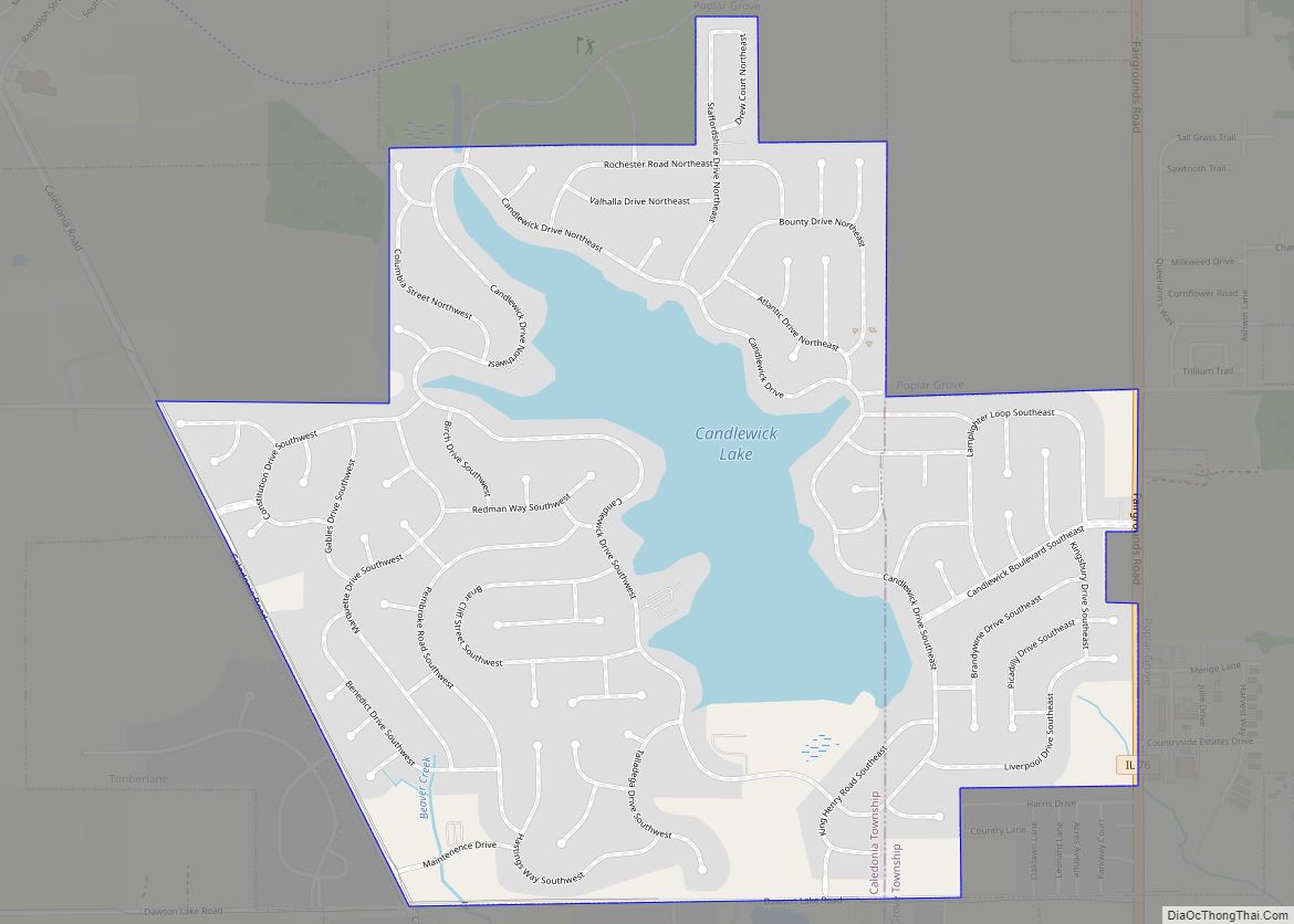 Map of Candlewick Lake CDP