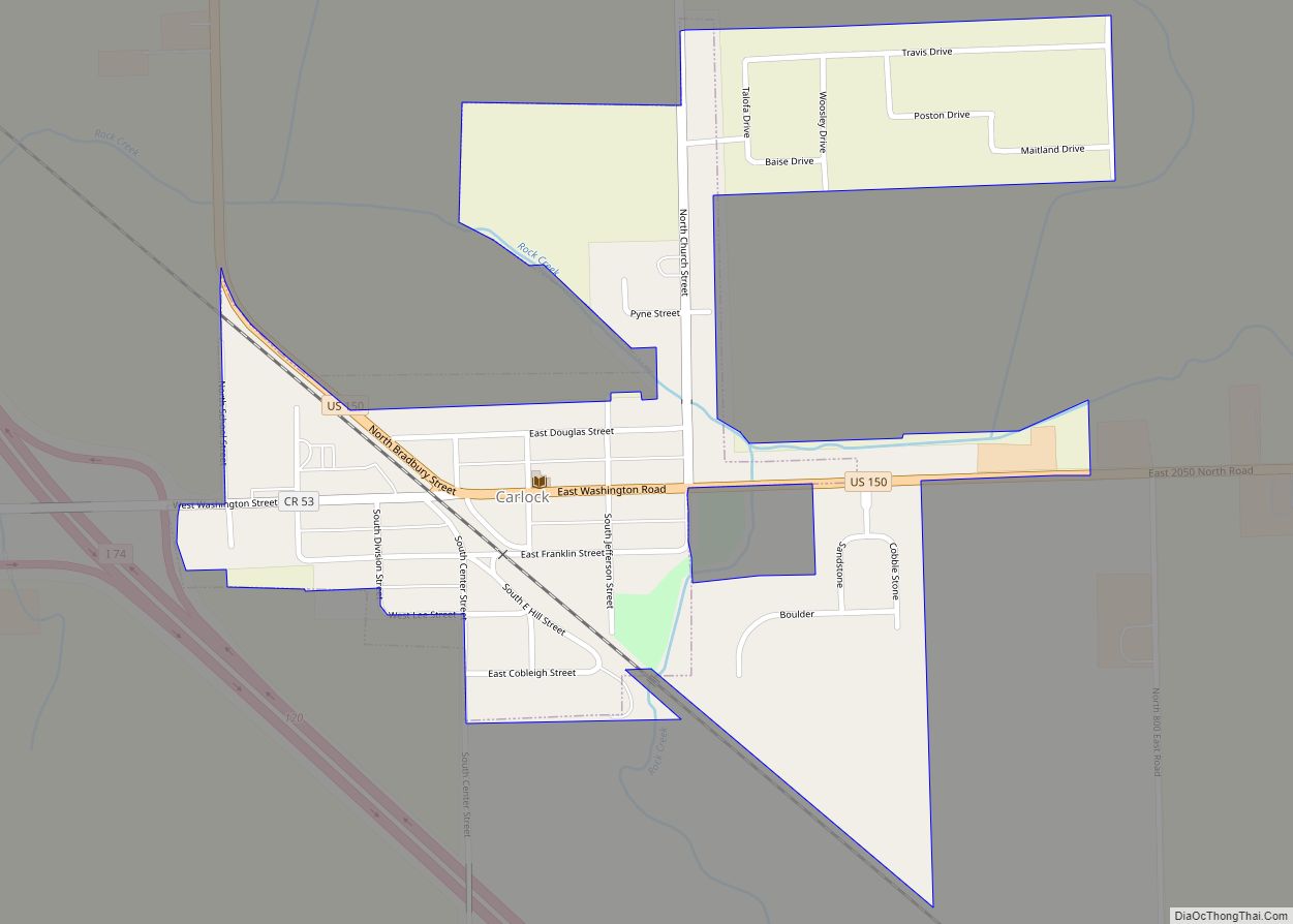 Map of Carlock village