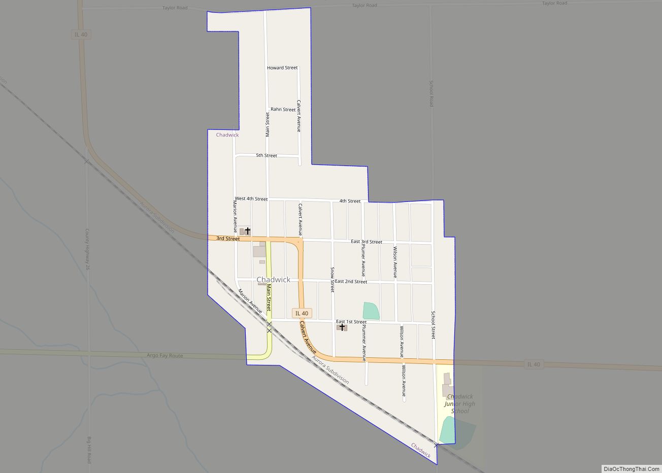 Map of Chadwick village