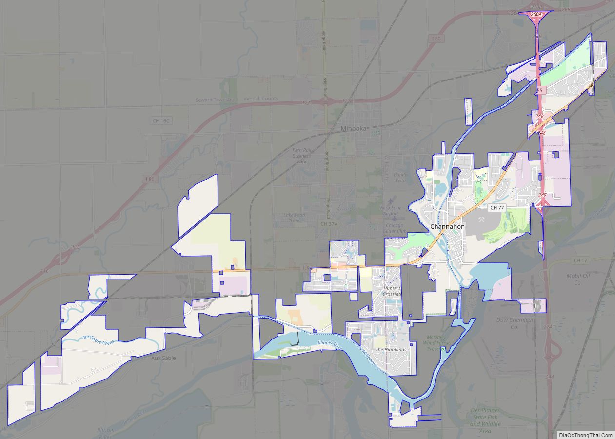 Map of Channahon village